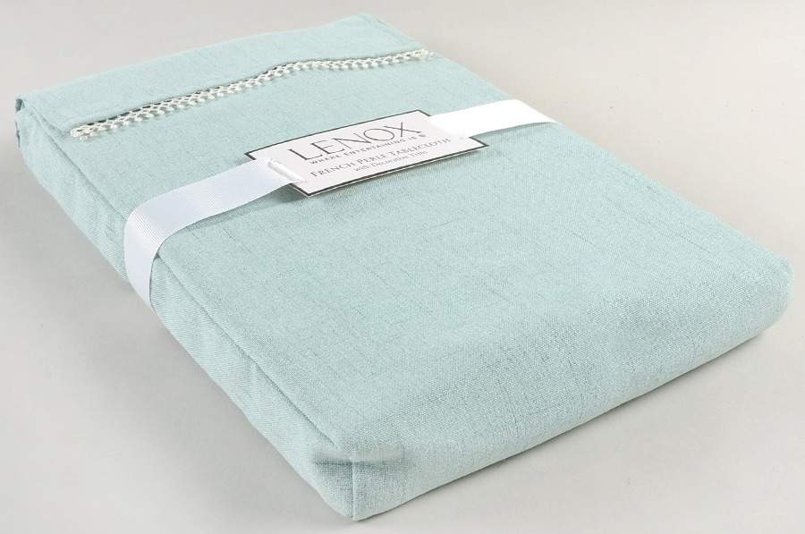French Perle Ice Blue 60" X 120" Rectangular Tablecloth by Lenox-1