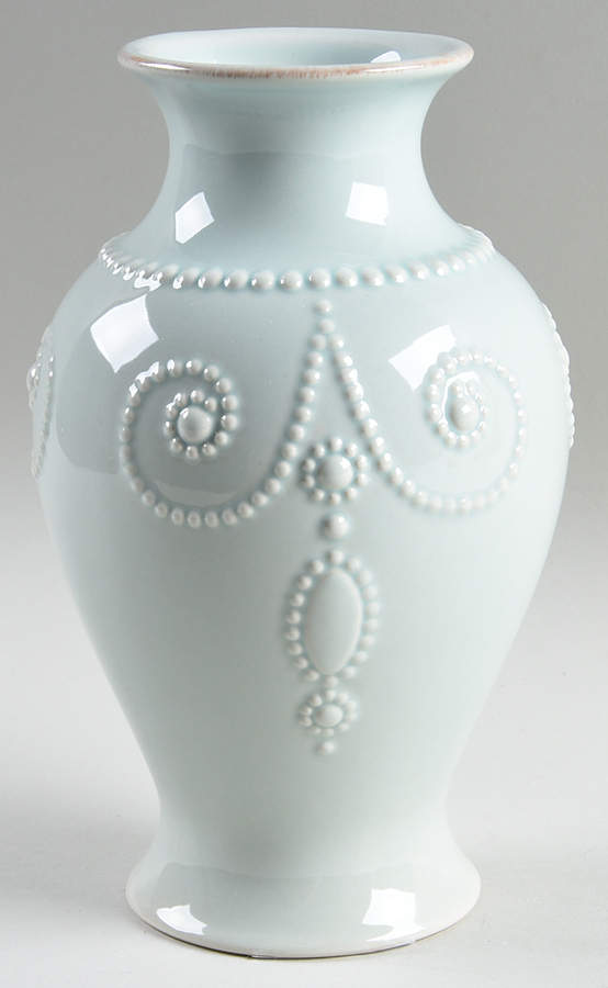 French Perle Ice Blue Bouquet Vase by Lenox-1