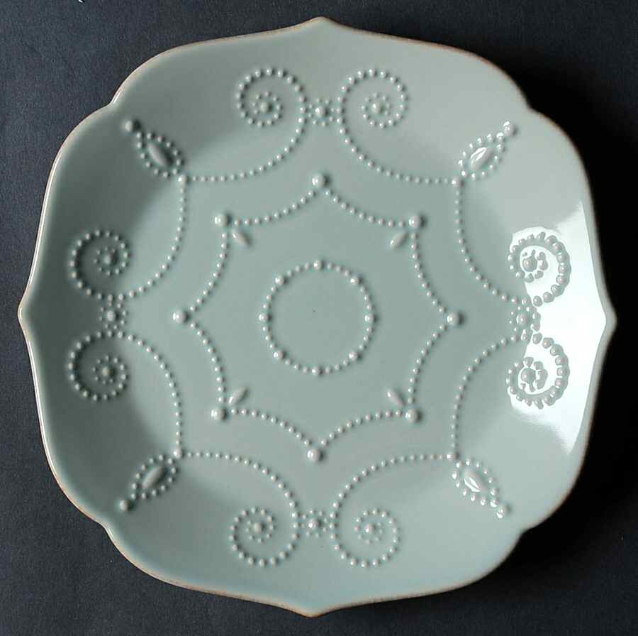 French Perle Ice Blue Dessert/Pie Plate by Lenox-1