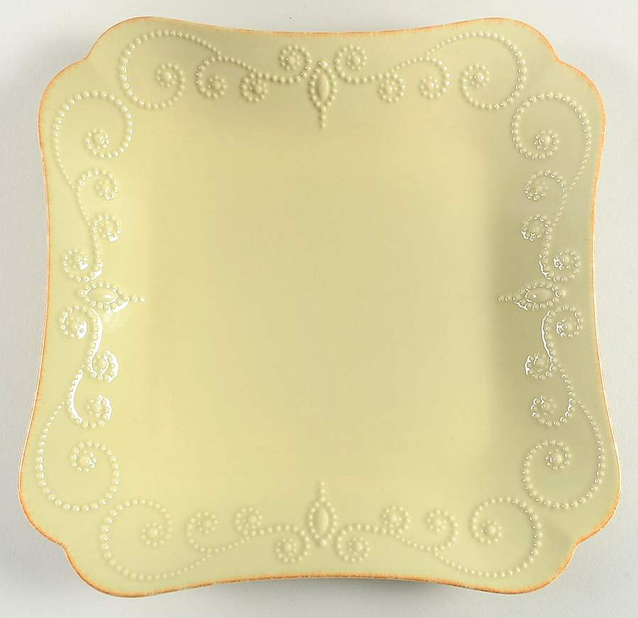 French Perle Pistachio Square Dinner Plate by Lenox-1