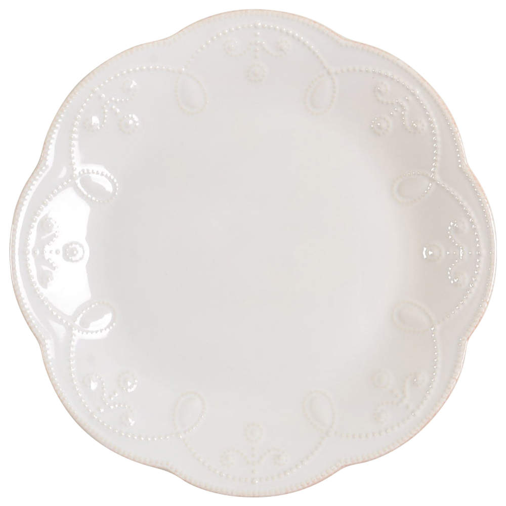French Perle White Accent Luncheon Plate by Lenox-1