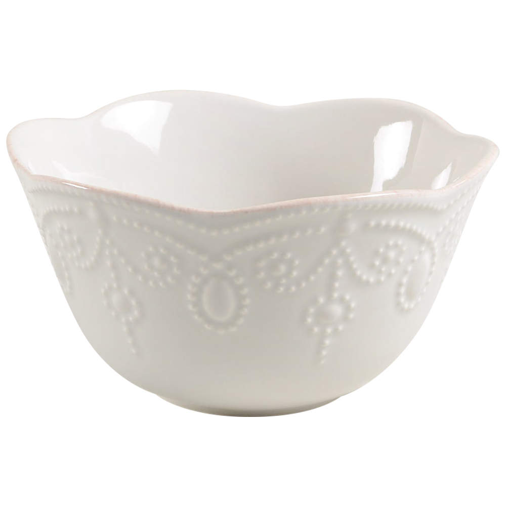 French Perle White Fruit/Dessert (Sauce) Bowl by Lenox-1