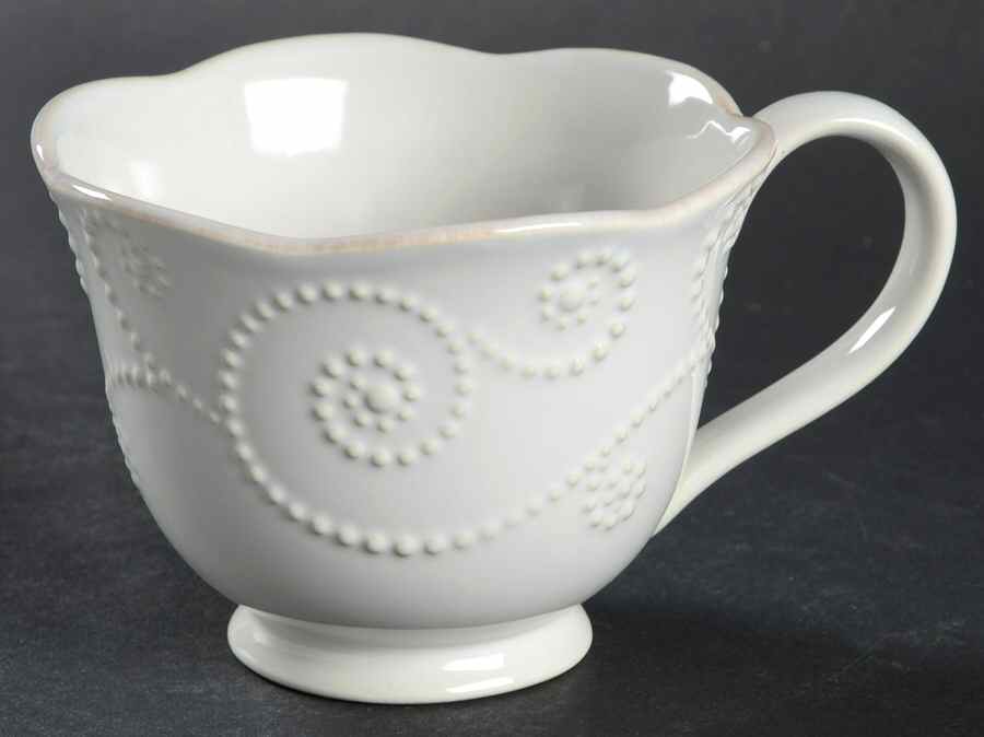 French Perle White Footed Cup by Lenox-1