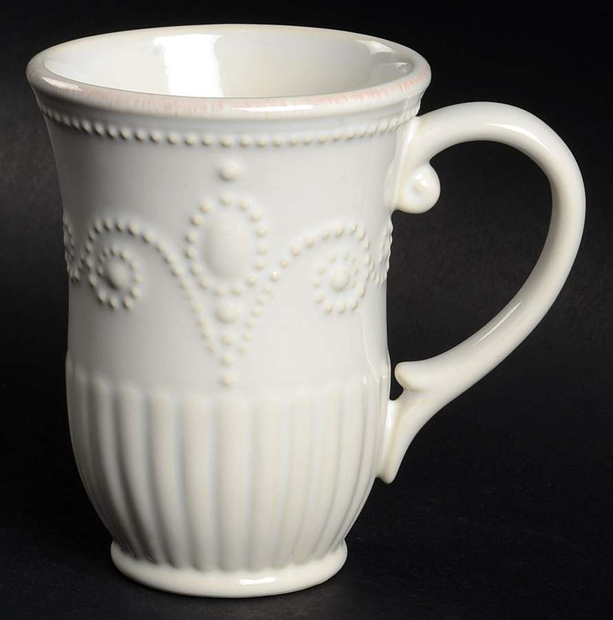 French Perle White Mug by Lenox-1