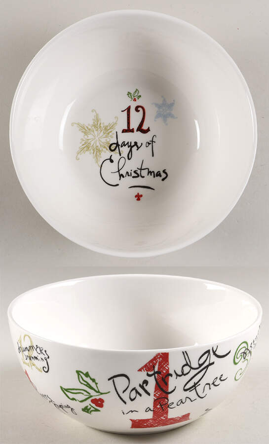 12 Days of Christmas 7" Round Serving Bowl by Lenox-1