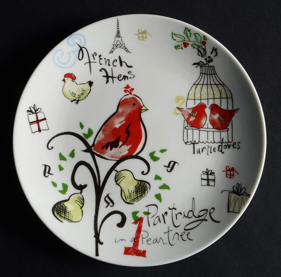 12 Days of Christmas Salad/Dessert Plate by Lenox-1