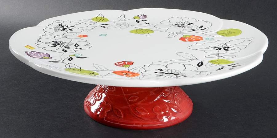 Samantha 11" Diameter Pedestal Cake Stand by Laurie Gates-1