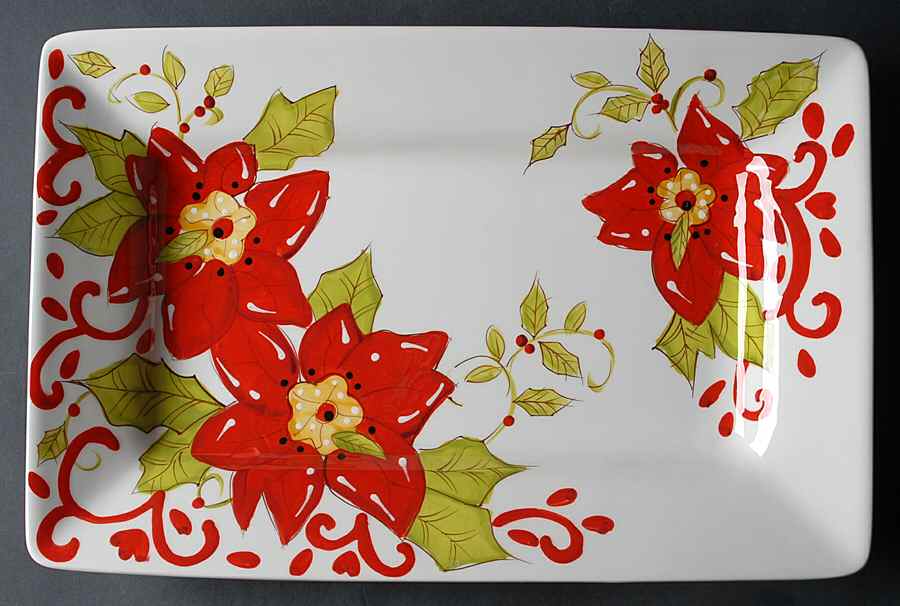 Holiday 16" Rectangular Serving Platter by Laurie Gates-1