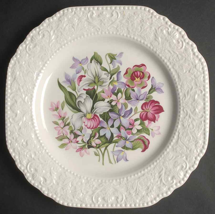 Floral Emblems of Atlantic Canada Salad Plate by Lord Nelson-1