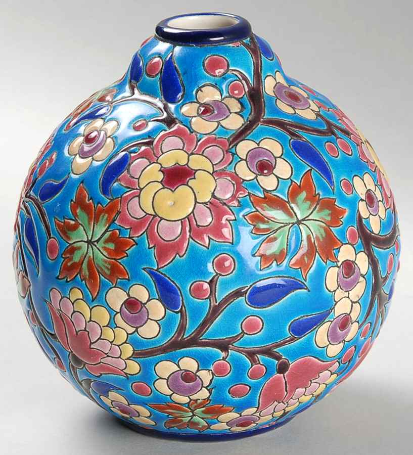 222 5" Vase by Longwy (France)-1