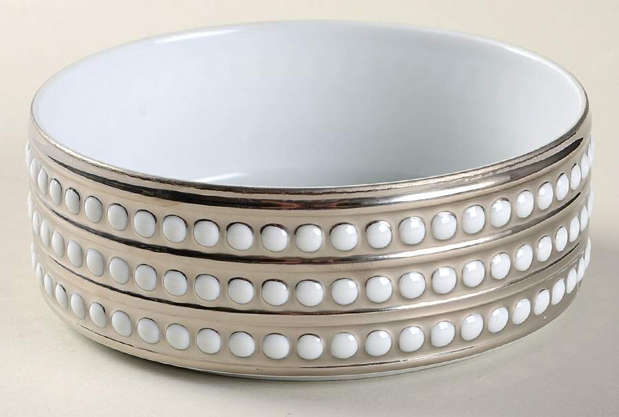 Perlee Platinum 5" Round Bowl by L'Objet-1