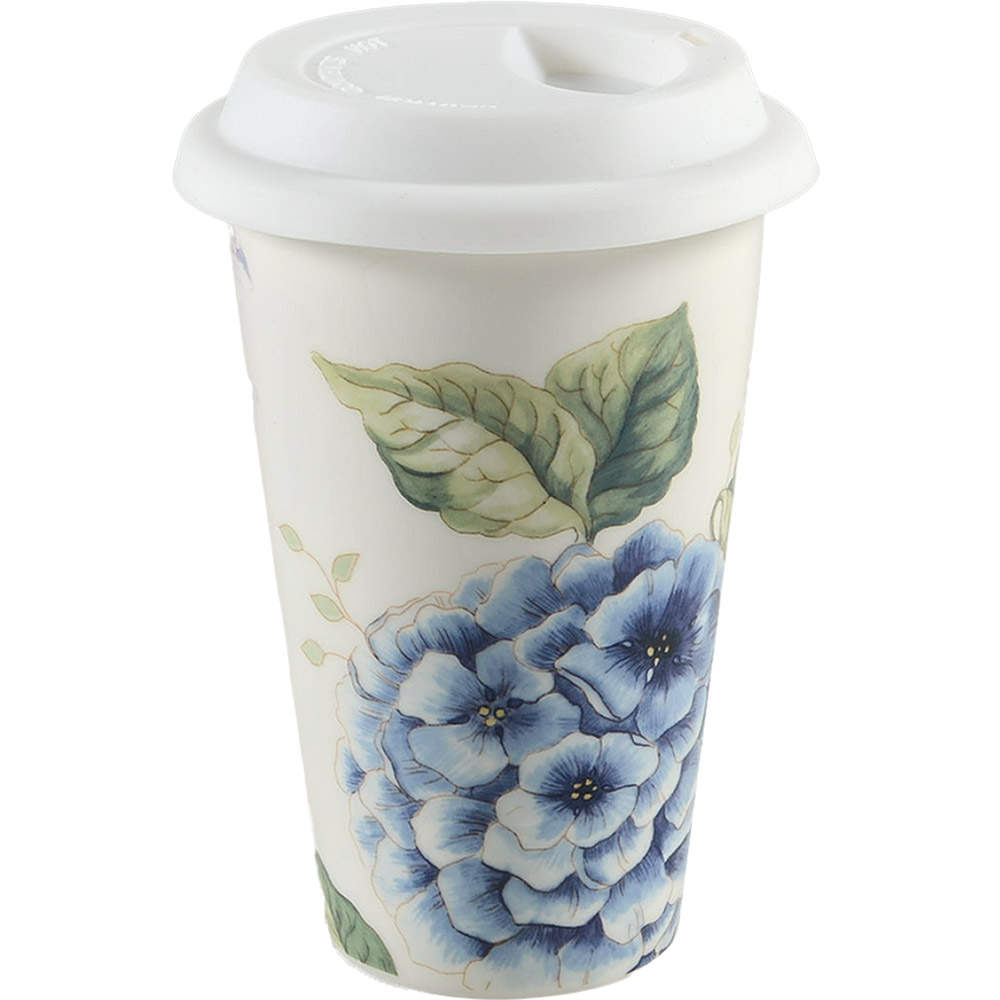 Butterfly Meadow Blue Travel Tumbler & Silicone/Plastic Lid by Lenox-1