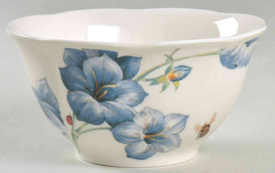 Butterfly Meadow Blue Rice Bowl by Lenox-1
