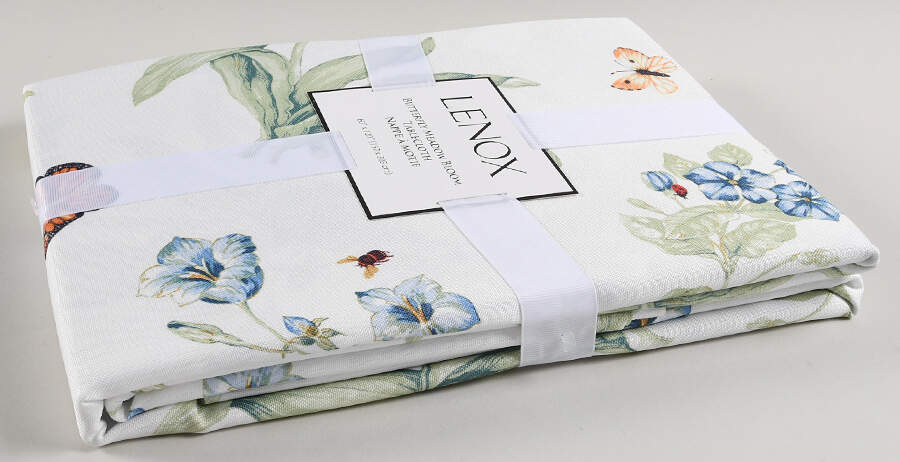 Butterfly Meadow Blue 60" x 120" Oblong Tablecloth by Lenox-1