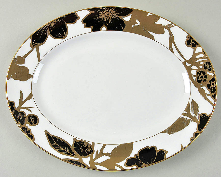 Minstrel Gold 13" Oval Serving Platter by Lenox-1