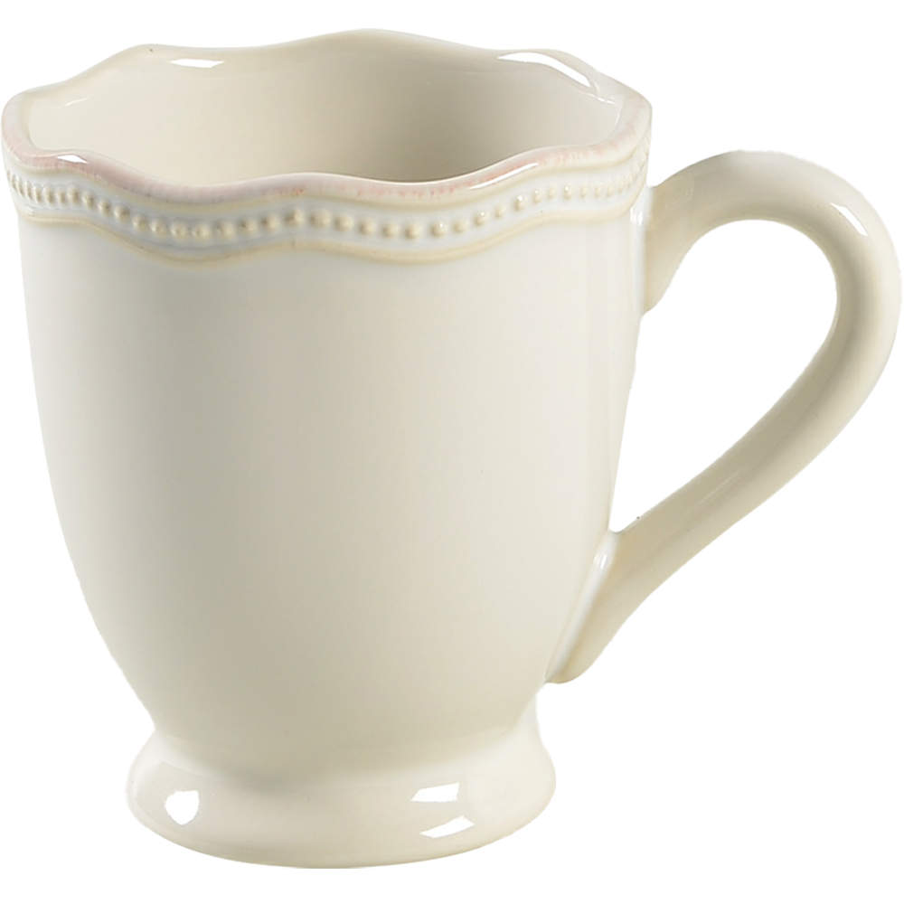 French Perle Bead White Mug by Lenox-1