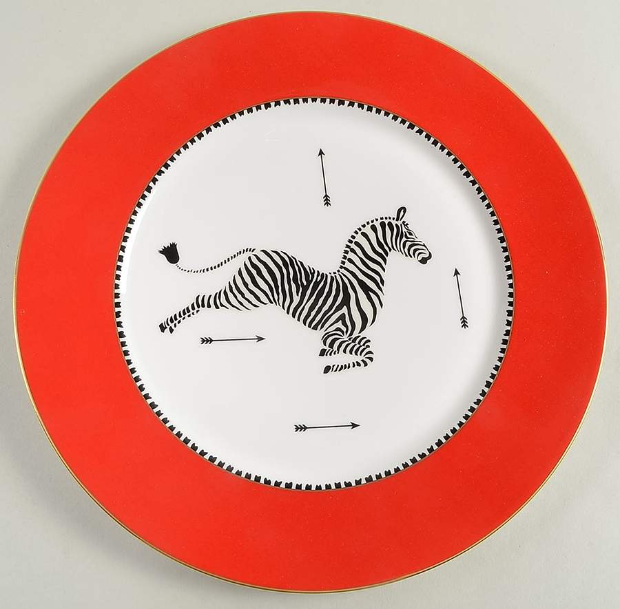 Zebras Gold Service Plate (Charger) by Lenox-1