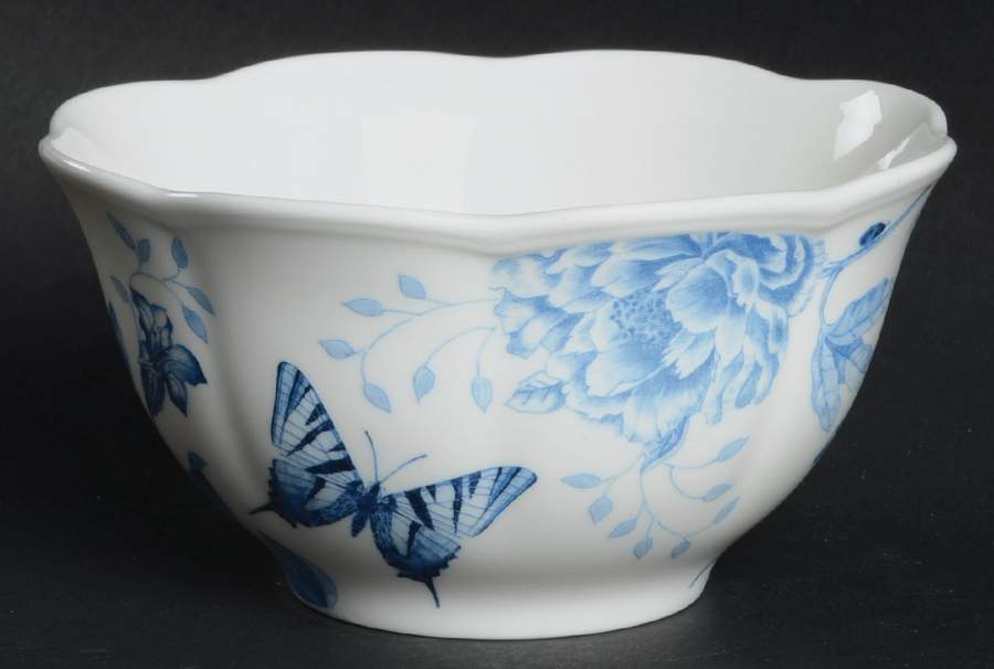 Butterfly Meadow Toile Blue(Turquoise) Rice Bowl by Lenox-1