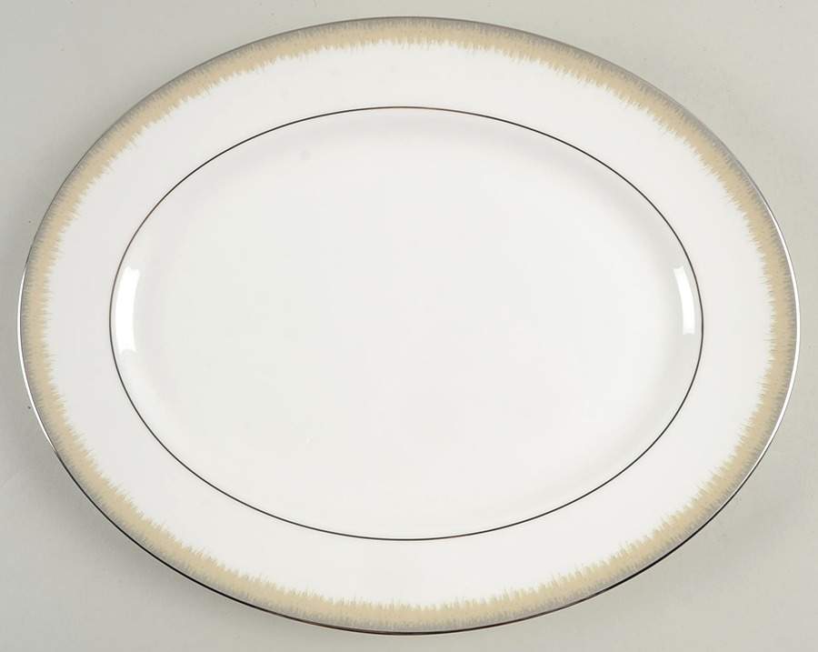 Serendipitous Mercury 13" Oval Serving Platter by Lenox-1
