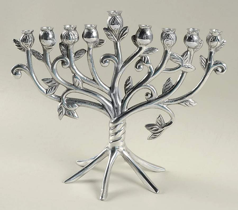 Judaic Blessings Metal Menorah by Lenox-1