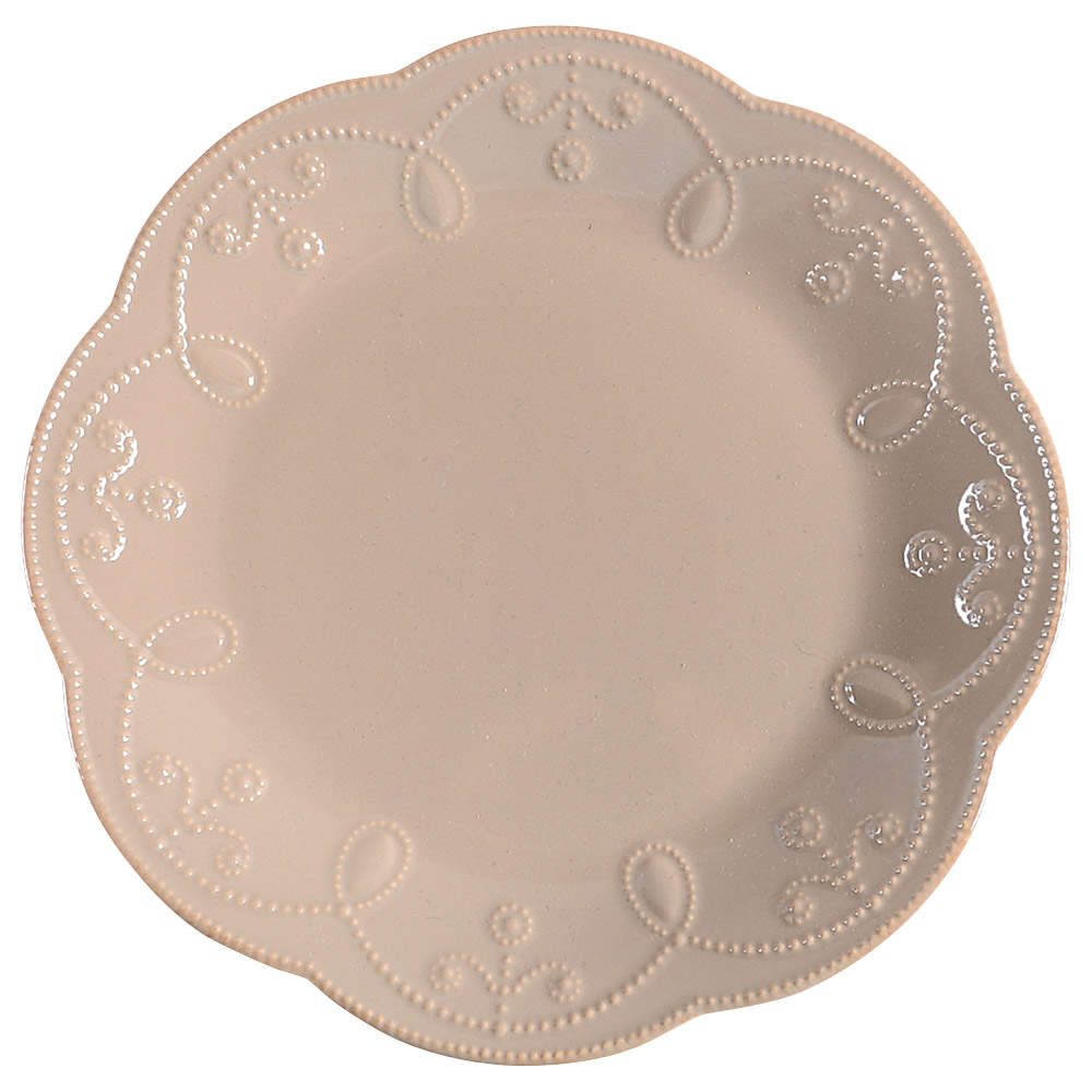 French Perle Latte Tan Accent Luncheon Plate by Lenox-1