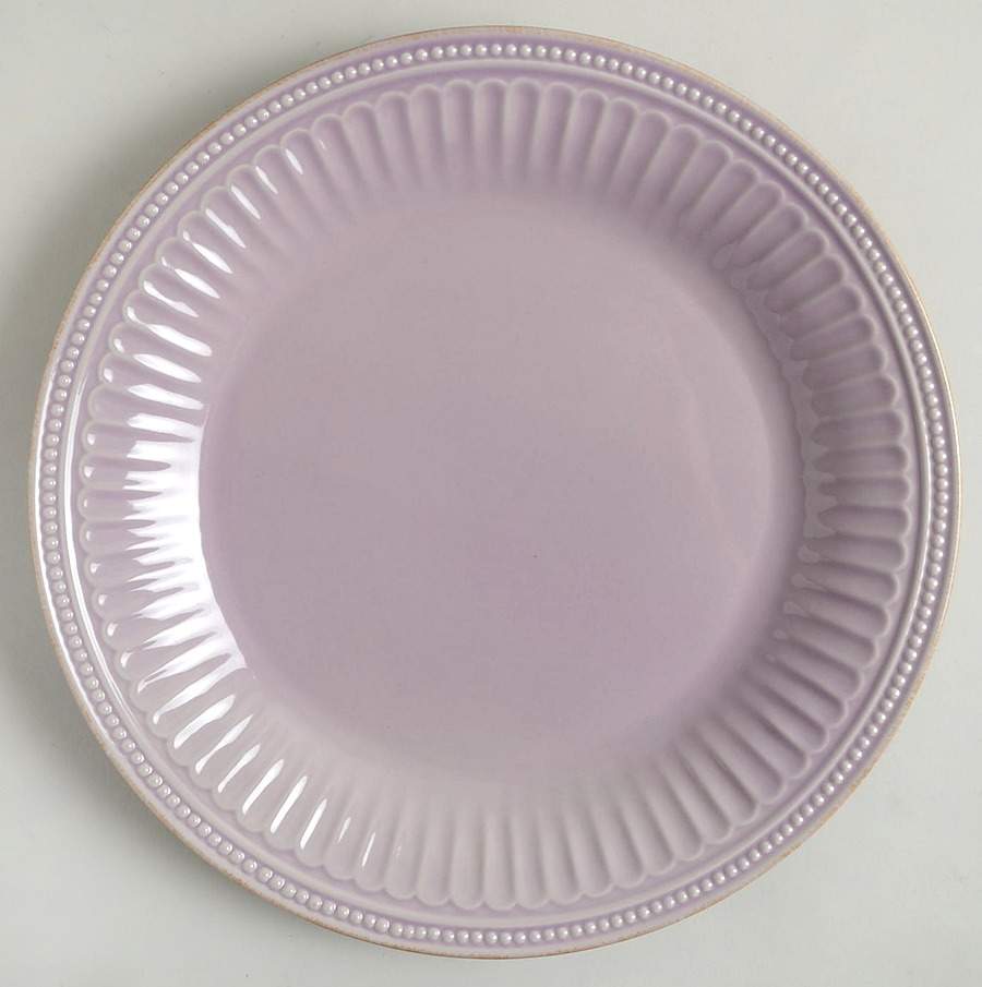 French Perle Groove Violet Dinner Plate by Lenox-1