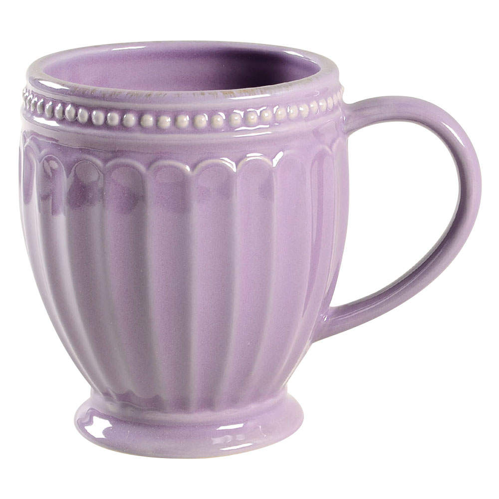 French Perle Groove Lavender Mug by Lenox-1