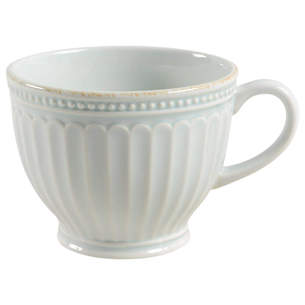 French Perle Groove Ice Blue Latte Mug by Lenox-1