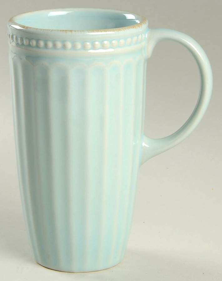 French Perle Groove Ice Blue Tall Mug by Lenox-1