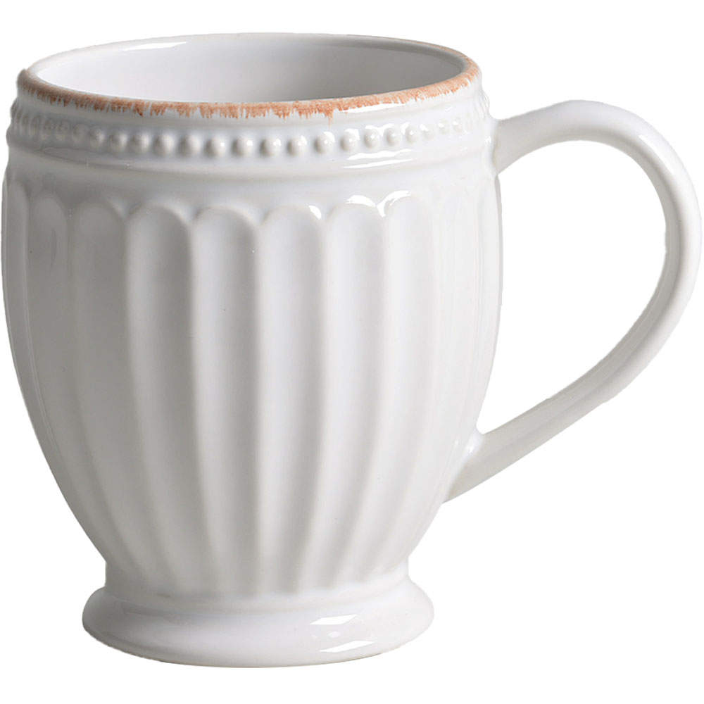 French Perle Groove White Mug by Lenox-1