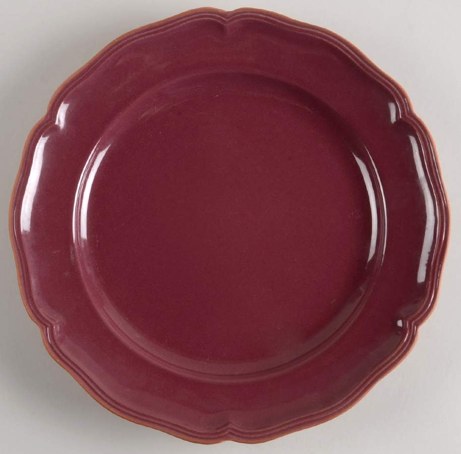 Queen Anne Burgundy Dinner Plate by Loneoak-1
