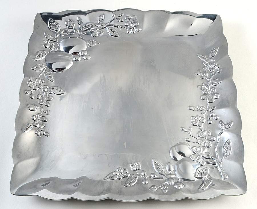 Garden Mural 14" Square Metal Tray by Lenox-1