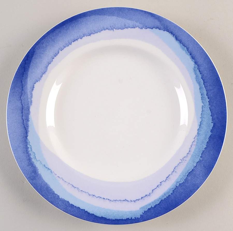 Indigo Watercolor Stripe Salad Plate by Lenox-1