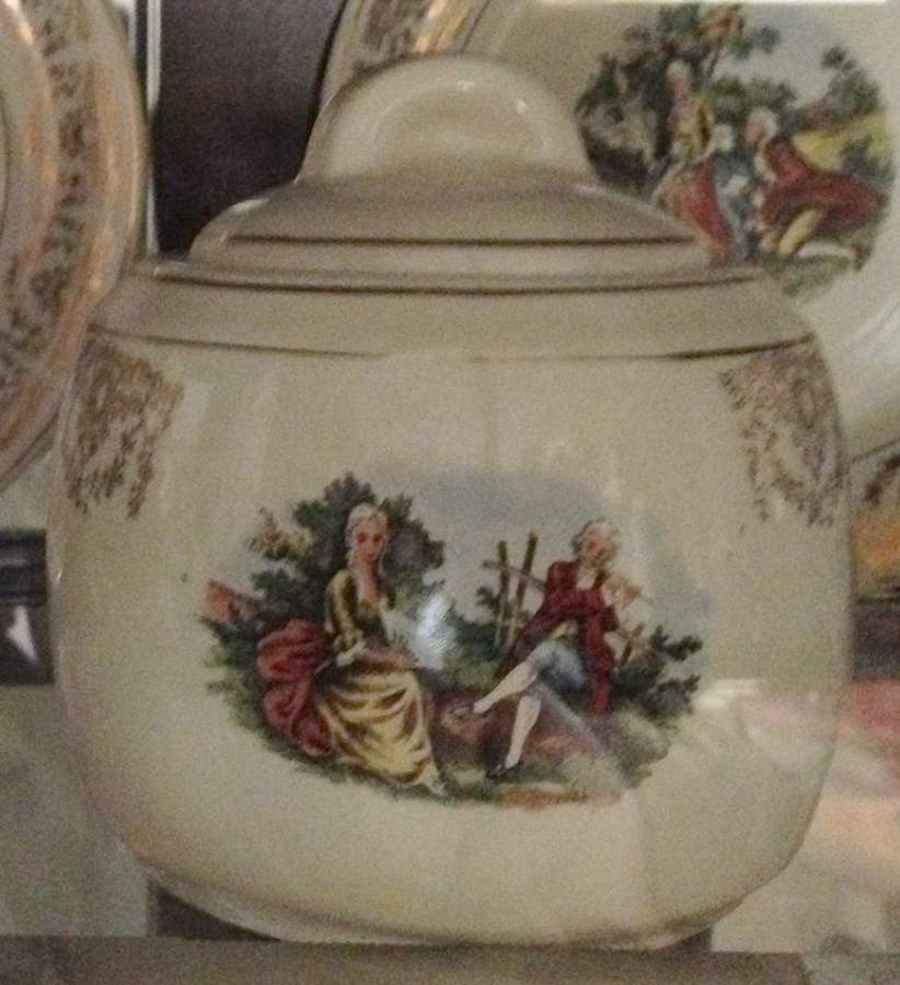 LOF5 Sugar Bowl & Lid by Lofisa (Mexico)-1