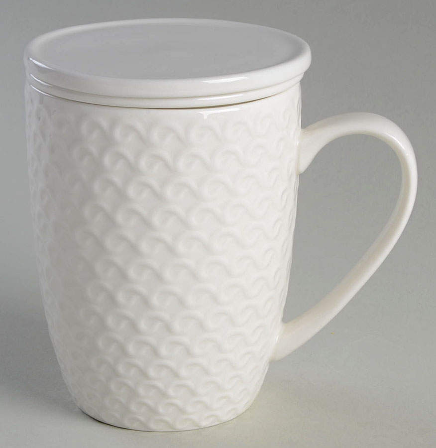 Momenti Mug & Lid w/Tea Strainer Set by La Porcellana Bianca-1
