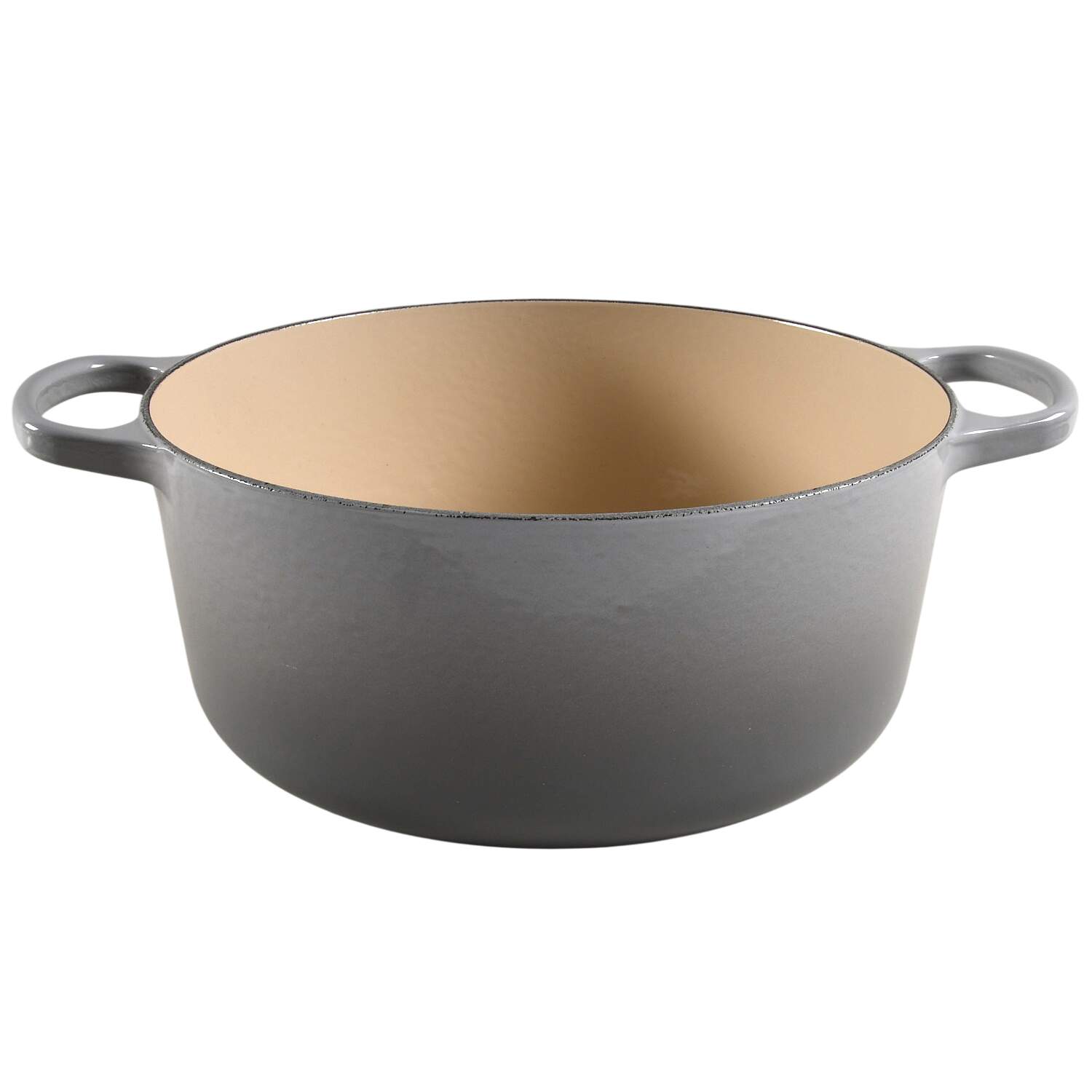 Mist Grey, French Grey 7.25 Qt Cast Iron Dutch Oven No Lid by Le Creuset-1
