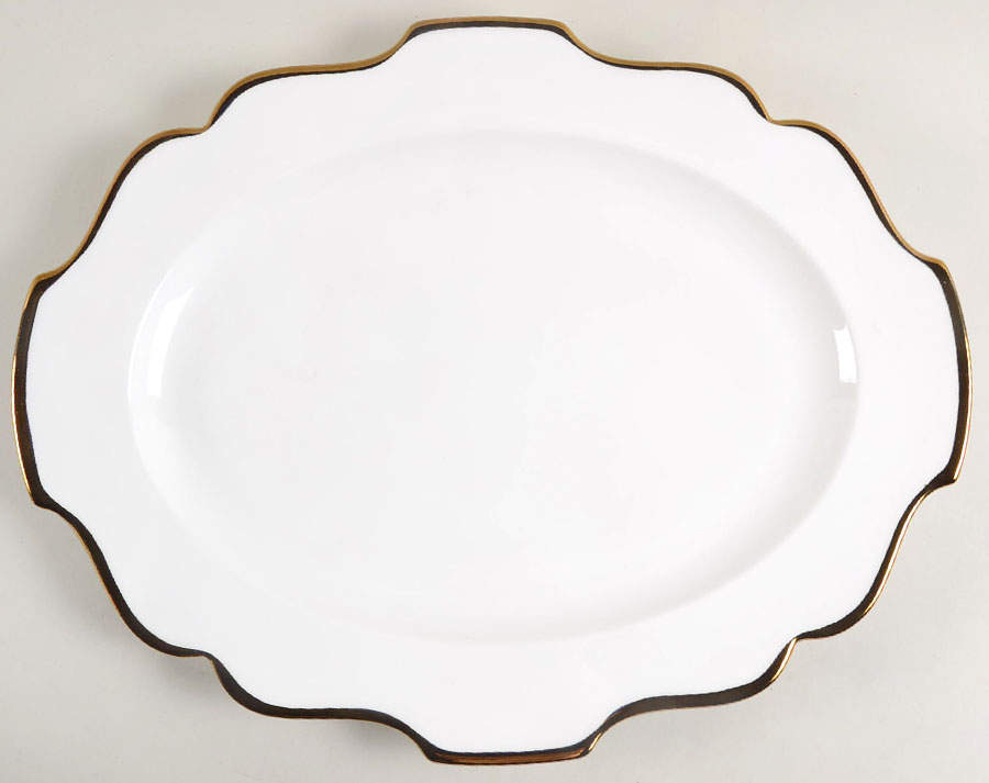 Contempo Luxe (Gold Trim) 16" Oval Serving Platter by Lenox-1