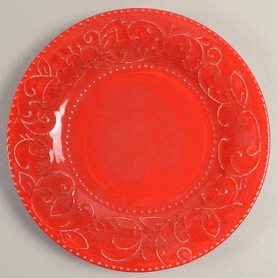 Cassis Red Dinner Plate by Laurie Gates-1