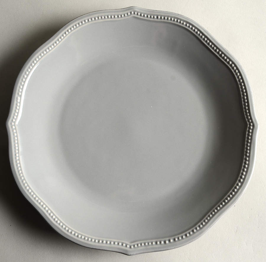 French Perle Bead Grey Dinner Plate by Lenox-1