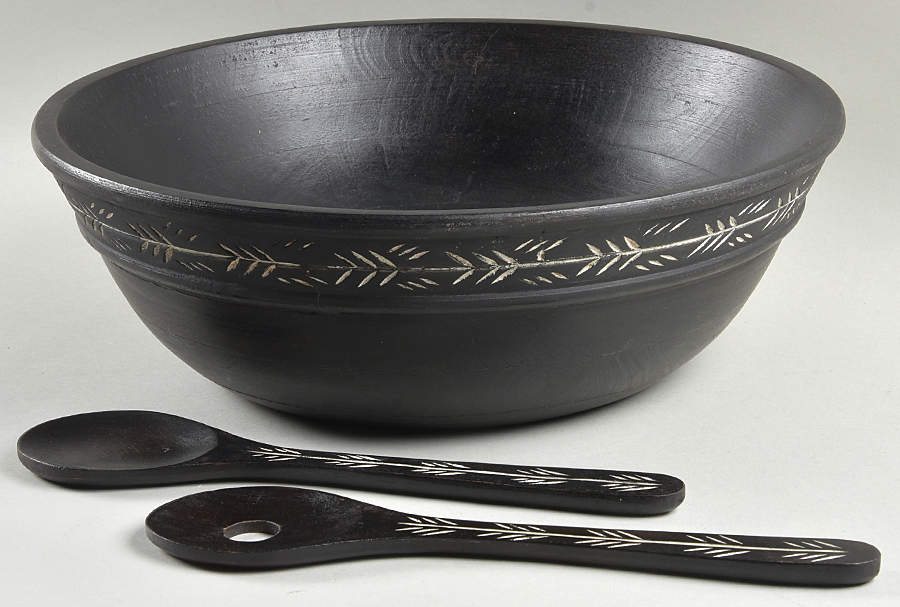 Alpine (3 Pc) Wood Salad Set (13" Bowl & Serving Set) by Lenox-1