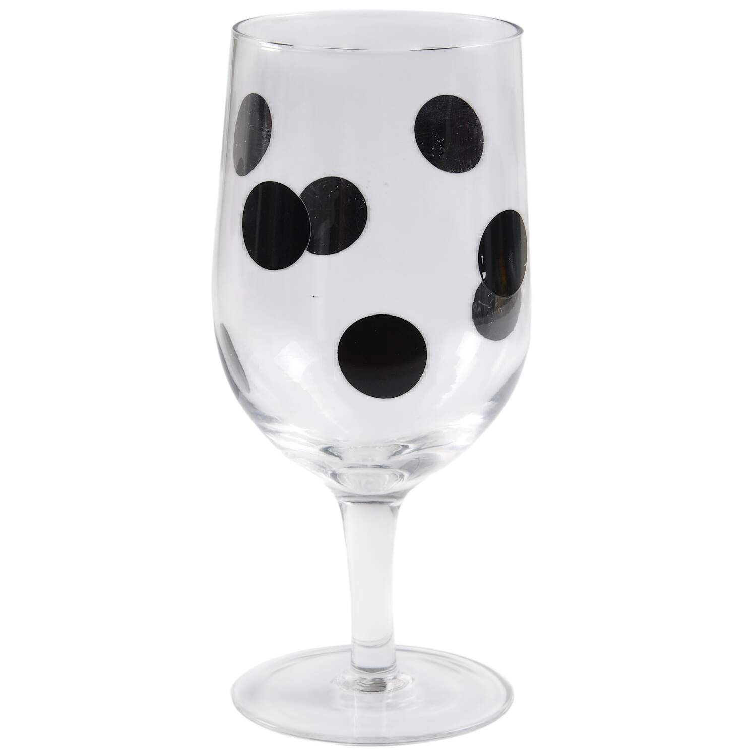 Deco Dot Black Glassware Goblet by Lenox-1