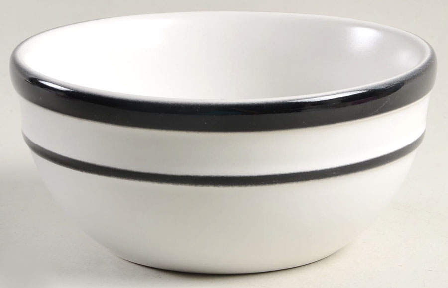 Sculpted Stripe Black Fruit/Dessert (Sauce) Bowl by Lenox-1