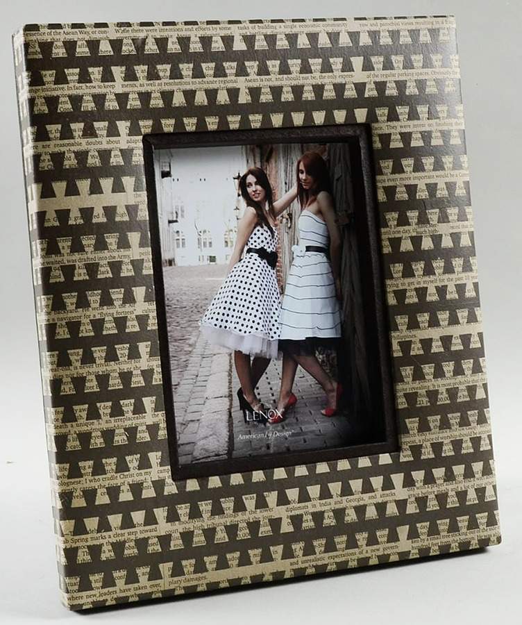 Chocolate Newspaper Frame-Holds 5" X 7" by Lenox-1