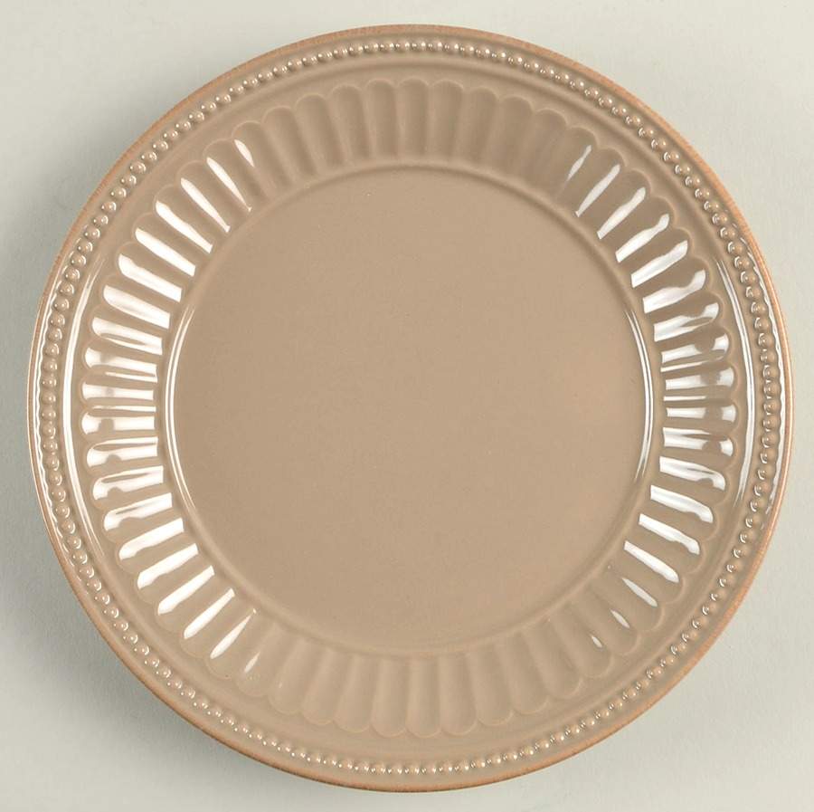 French Perle Groove Latte Salad/Dessert Plate by Lenox-1