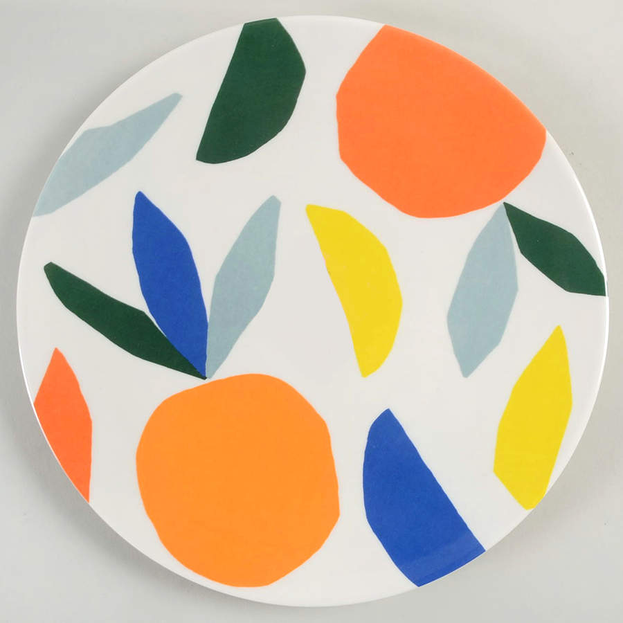 Citrus Twist Accent Luncheon Salad Plate by Lifeguard Press-1