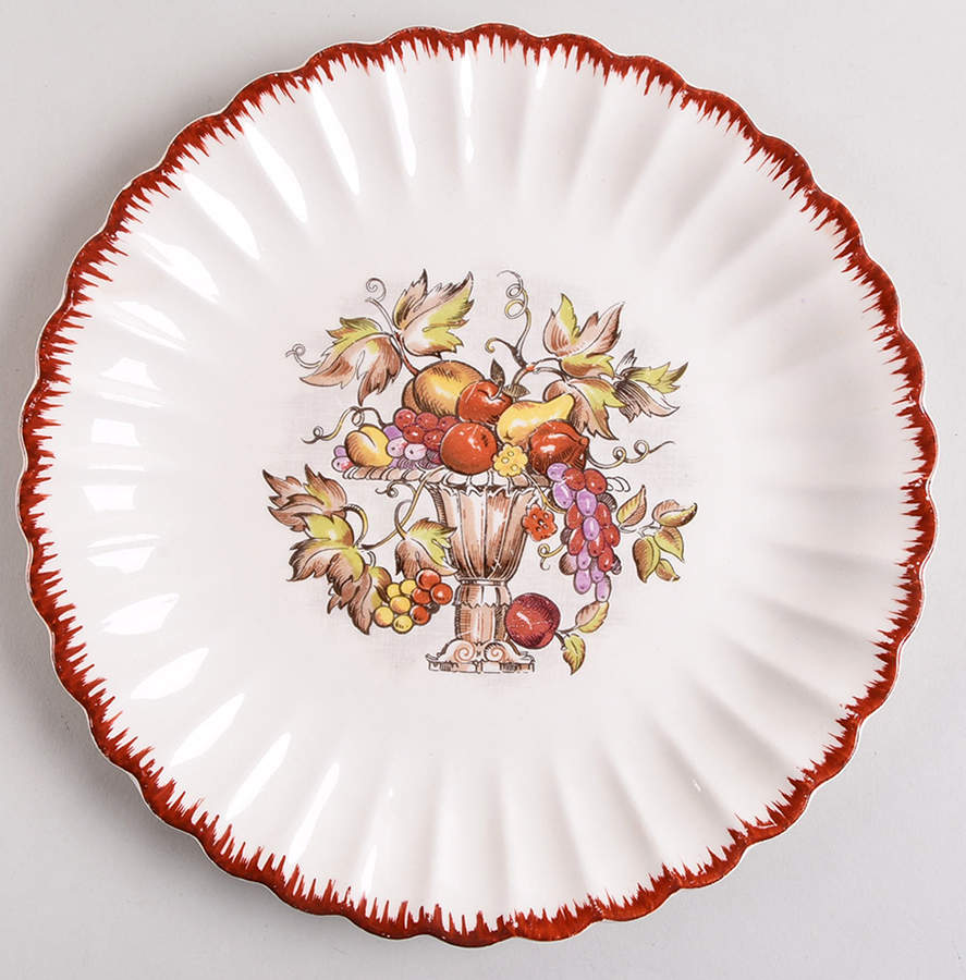 Monsoon Della Robbia Maroon Dinner Plate by Limoges-American-1