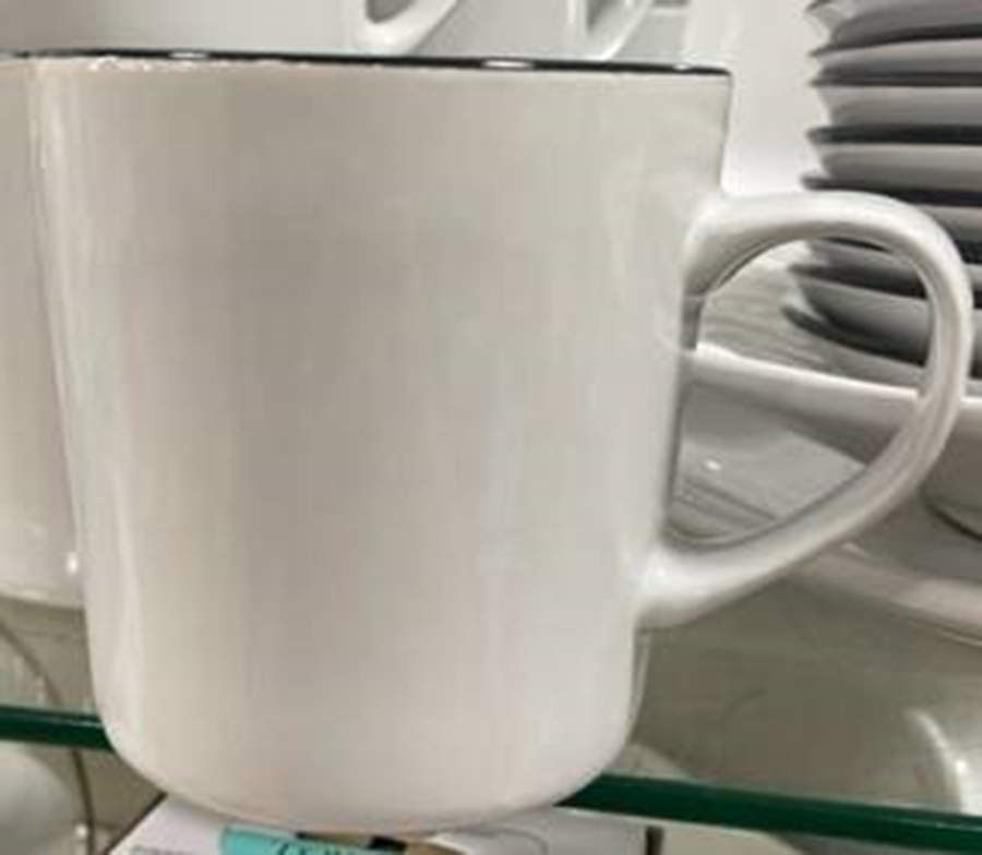 Stripes Midnight Navy Mug by Leeway Home-1