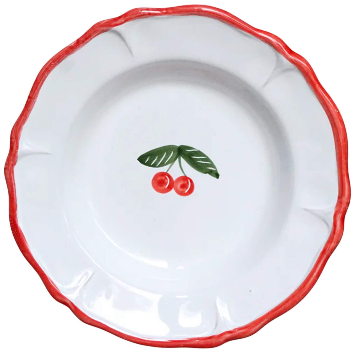 Marostica (Cherry) Salad/Dessert Plate by La Gabbianella-1