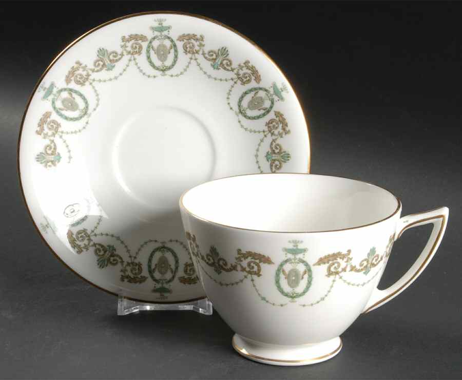 Adam Footed Cup & Saucer Set by Minton-1