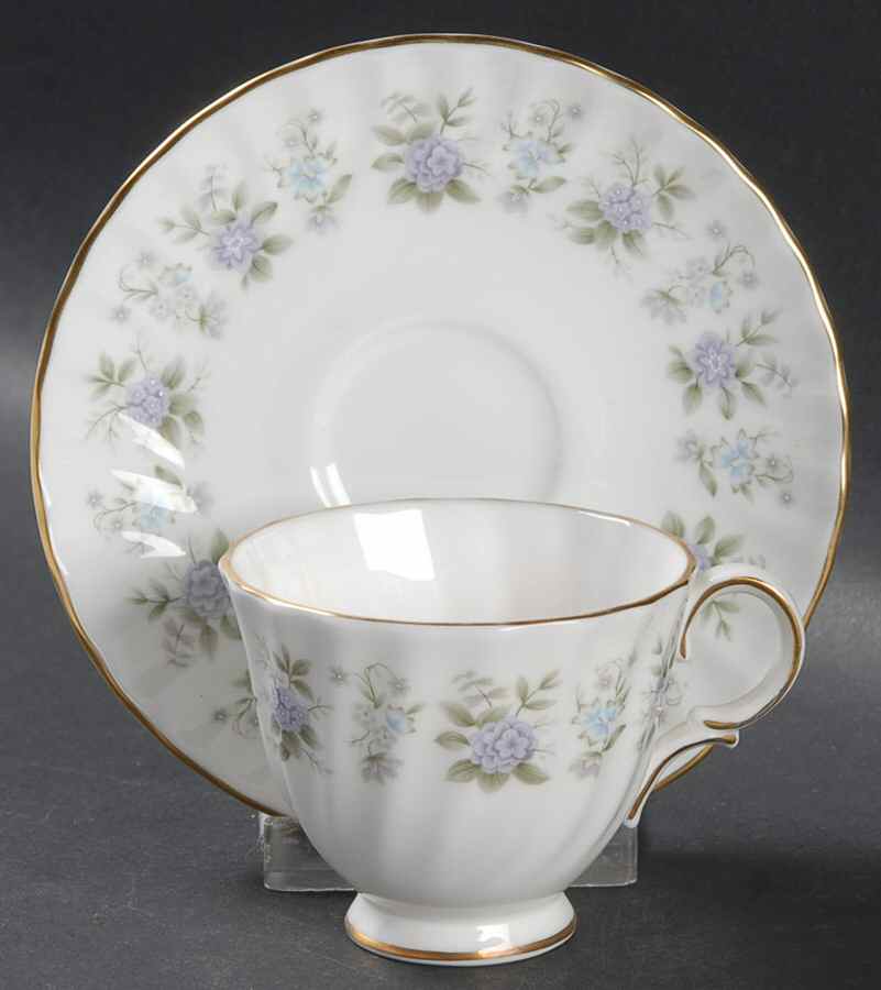 Alpine Spring Footed Demitasse Cup & Saucer Set by Minton-1